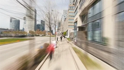 Hyperlapse during the day at Cityplace 動画素材 113932342