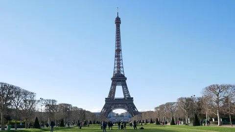 Hyperlapse of Eiffel tower, Paris Video stock 88024535