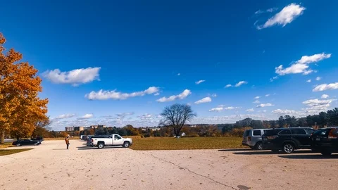 Hyperlapse of Fall Follage at Valley Forge National Historic Park located Stock Footage 98014843