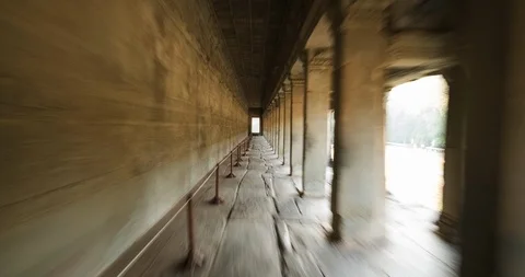 Hyperlapse in the famous temple of Angkor Wat, Cambodia Stock Footage 122994369