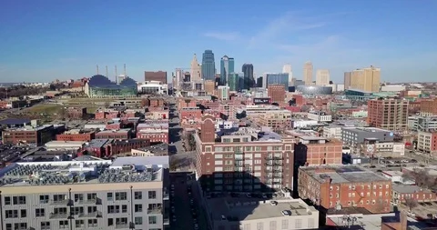Hyperlapse Flight over Downtown Kansas City Stock Footage 99794522
