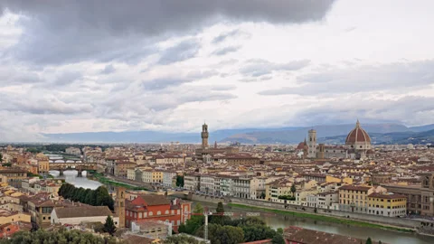 Hyperlapse of Florence old town Video stock 130799357
