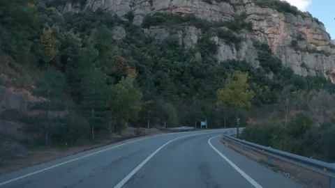 Hyperlapse forward mountain road 4K Stock Footage 123404707