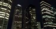 Hyperlapse Of Futuristic City At Night Stock Footage