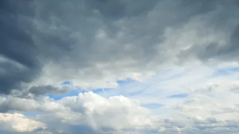 Hyperlapse gray clouds Stock Footage 129656532