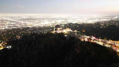 Hyperlapse Griffith Observatory Los Angeles Southern California at night Stock-Footage 203710552
