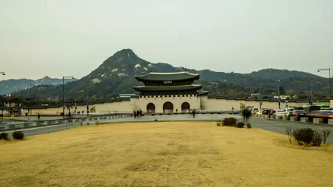 Hyperlapse of Gwanghwamun plaza Video stock 145702983