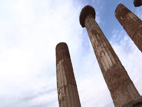 Hyperlapse - Heracle Temple - AKragas Stock Footage 81072527