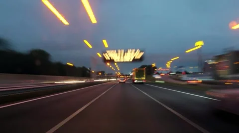 Hyperlapse Highway Europe Stock Footage 43306622