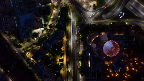 Hyperlapse on a highway night. Video stock 135212833