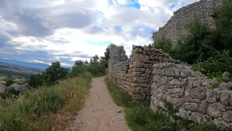 Hyperlapse hiking up towards 2 Stock Footage 137536892