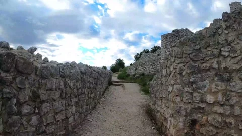 Hyperlapse hiking up towards Stock Footage 137534929