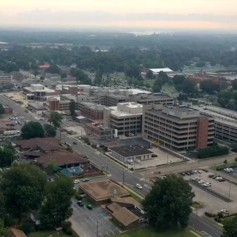 Hyperlapse of Hospital drone Stock Footage 237337726