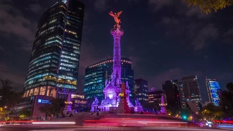 Hyperlapse of the Independence Angel monument. Stock Footage 101612287