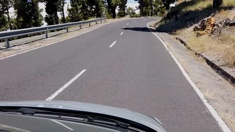 Hyperlapse of a journey seeking for new adventures on an unexplored road Stock Footage 126789792