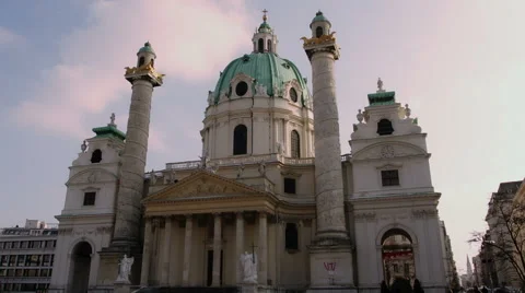 HYPERLAPSE Karlskirche Vienna – Time lapse Vídeo Stock 45591750