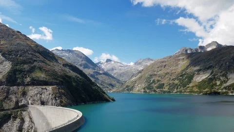 Hyperlapse of Kolnbrein Dam in Carinthia, Austria. Stock Footage 95042473