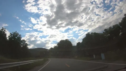 Hyperlapse landscape, the movement of the clouds Stock Footage 142267087