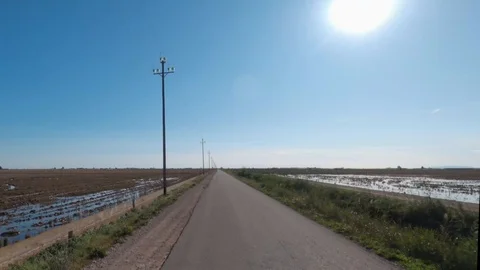 Hyperlapse loop driving in countryside Stock Footage 123359325