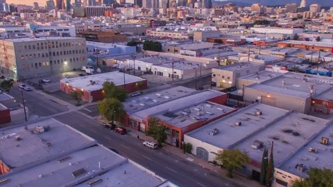 Hyperlapse of Los Angeles at sunset Stock Footage 95263158