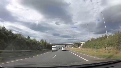 Hyperlapse on the M50 in Dublin Ireland Stock Footage 170002827