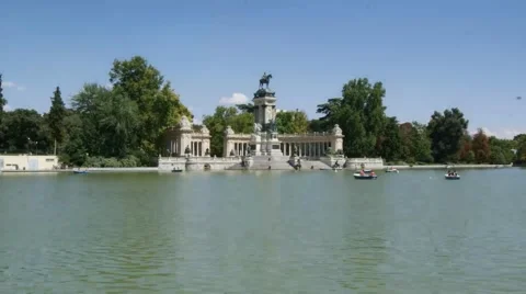 Hyperlapse Madrid - Retiro park Stock Footage 52524069