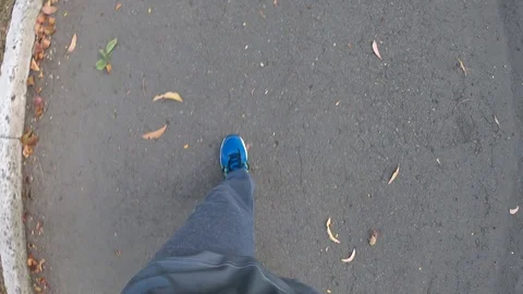 Hyperlapse of A Man Who Is jogging In The Park Stock Footage 106869573