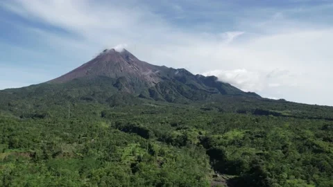 Hyperlapse Merapi view from above Stock Footage 167444235