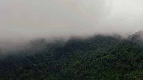 Hyperlapse: Misty mountains of the coromandel ranges, New Zealand Stock Footage 132632066