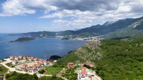 Hyperlapse in Montenegro sea mountain clouds Stock Footage 198858398