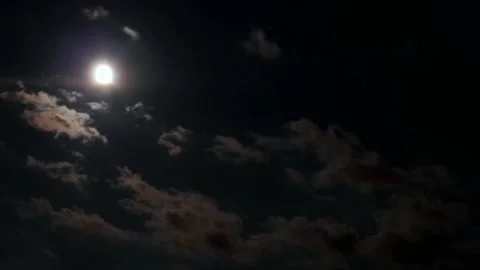 Hyperlapse the Moon moves smoothly across the night sky. Stock Footage 221482205