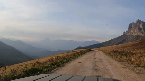 Hyperlapse, mountainous terrain, nature of the Caucasus Stock Footage 171992682