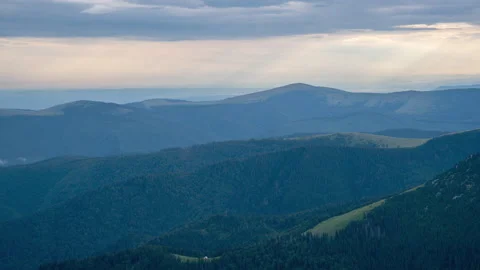 Hyperlapse of mountains and clouds Stock Footage 138484073