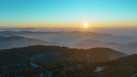 Hyperlapse Mountains Sunset Stock Footage 264926820