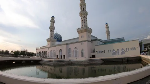 A hyperlapse moving around at Beautiful Mosque And The Most Famous Tourist Spot  Stock Footage 106869719