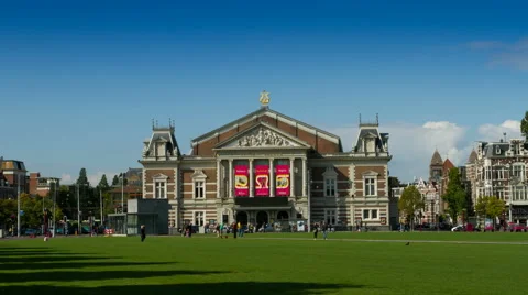 Hyperlapse of the Museum Square in Amsterdam Video stock 43252167