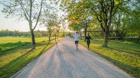 Hyperlapse of a nice walk in a pedestrian area in the nature Stock Footage 62501663