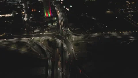Hyperlapse night road complex 2 Stock-Footage 242874847