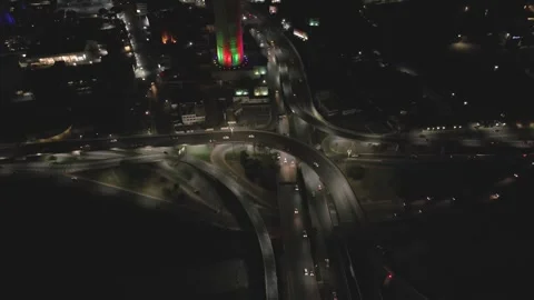 Hyperlapse night road complex 3 Stock-Footage 242874862