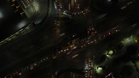 Hyperlapse night road complex 4 Stock-Footage 242875016