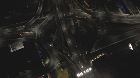 Hyperlapse night road complex Stock-Footage 242874947