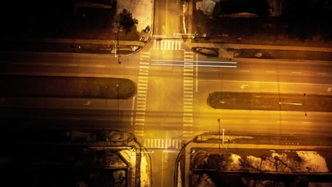 Hyperlapse of night time traffic Stock Footage 263498679