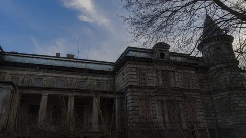 Hyperlapse Old Abandoned Palace Video stock 167855544