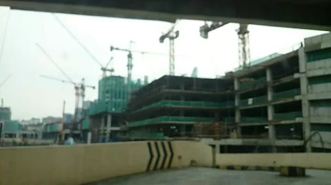 Hyperlapse or motion time lapse view of car journey in Kuala Lumpur city Stock Footage 41382549
