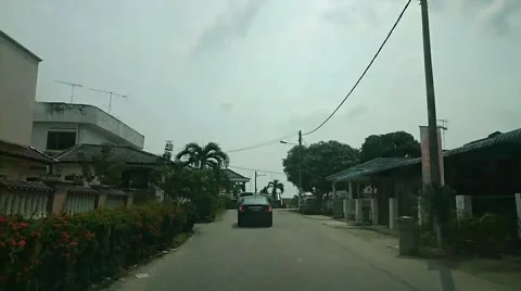Hyperlapse or motion time lapse view of journey from in the sub-urban area Stock Footage 41732761