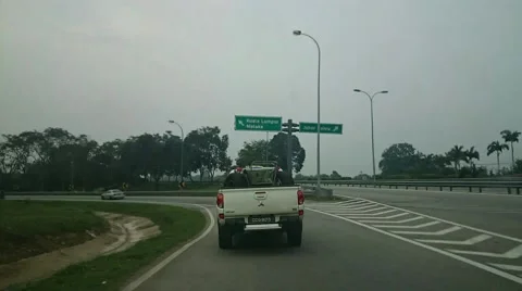 Hyperlapse or motion time lapse view of journey along the North–South Expressway Stock Footage 41738732