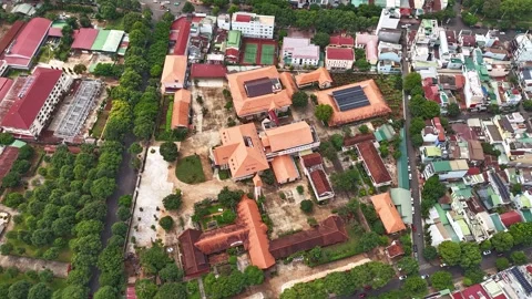 Hyperlapse orbit of Buon Ma Thuot Bishop's House, Dak Lak 库存影片 340880840
