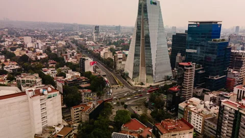 Hyperlapse over busy cross in mexico city Stock Footage 154227645
