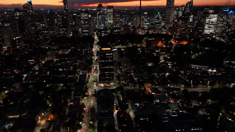 Hyperlapse over the city at sunset Stock Footage 271411050