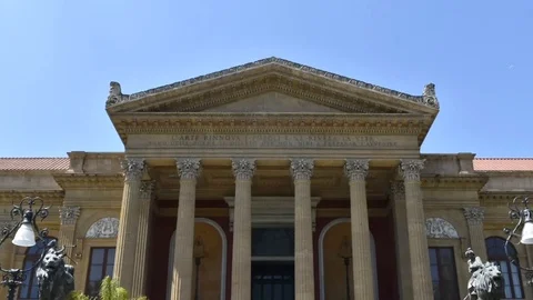 Hyperlapse Palermo - Teatro Massimo 스톡 동영상 89275928